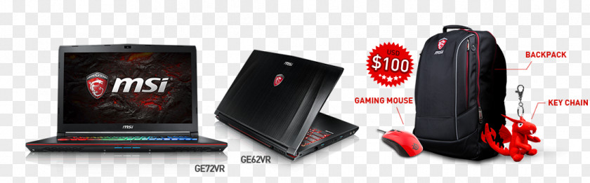 Promotions Box MSI GE72VR I7-7700HQ 16GB 256GB SSD 1TB 17.3in 120Hz FHD GTX1060 Windows 10 Gaming Laptop Computer Apache Pro PNG