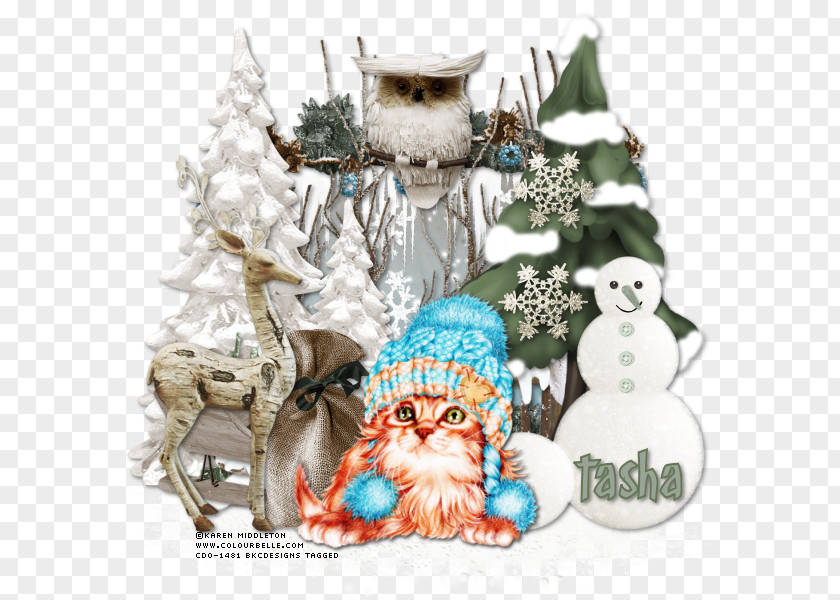 Winter Tutorial Christmas Tree Ornament Kitten PNG