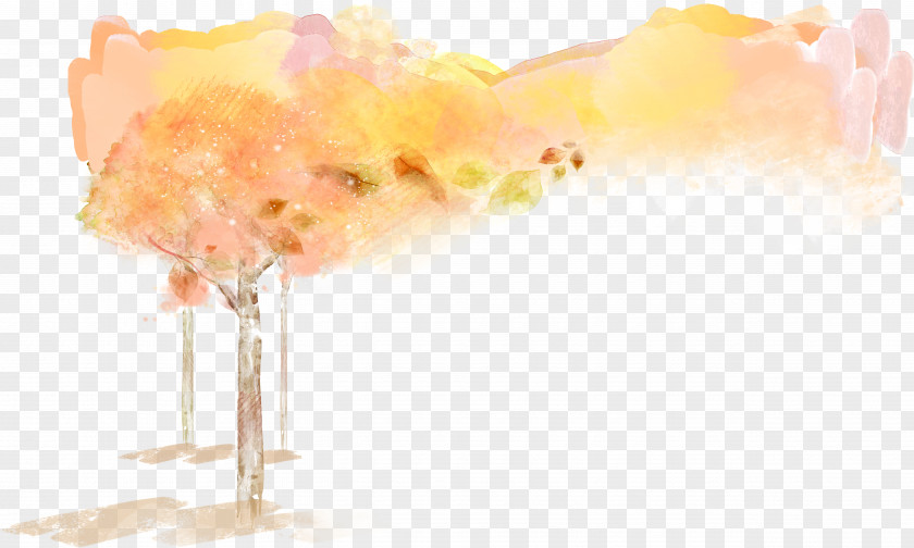 Hand-painted Trees PNG