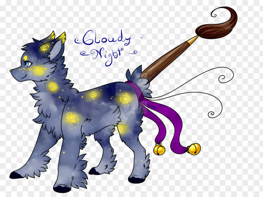 Heavily Clouded Cat Canidae Horse Dog PNG