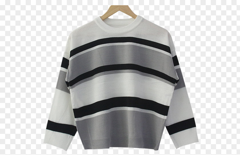 Colored Stripes Sleeve Outerwear Sweater Shoulder PNG