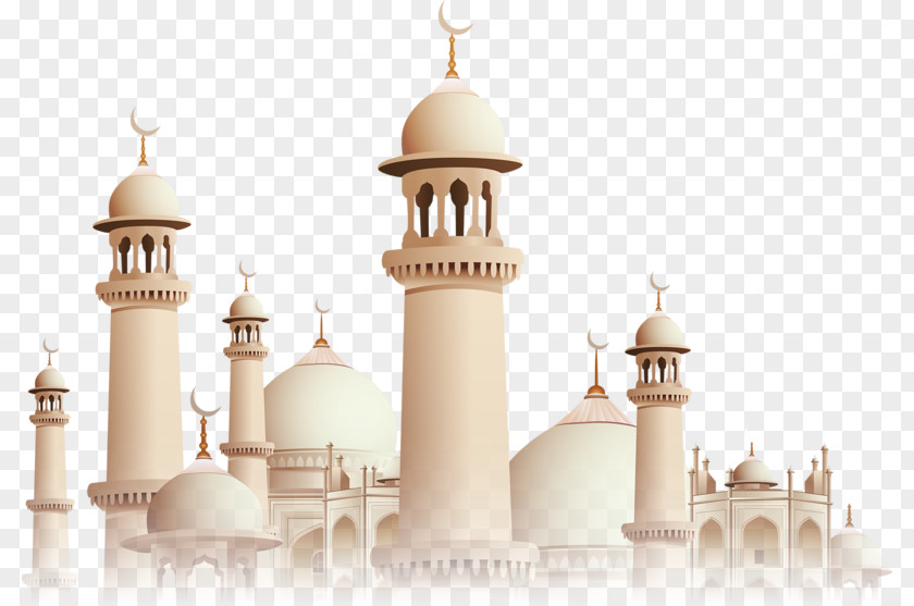 Golden Castle Islamic Architecture Mosque PNG