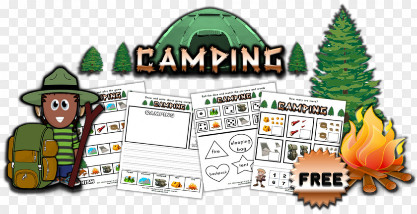 Great Outdoors Cartoon Dvd Worksheet Camping Game Illustration Campsite PNG