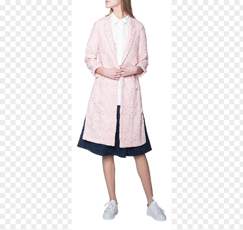 Mantle Cloth Robe Pink M Dress Sleeve Coat PNG