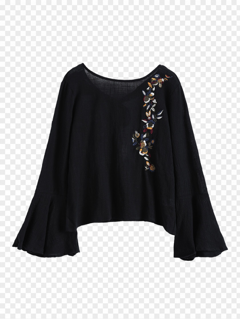 Bezel Blouse Bell Sleeve Top Clothing PNG