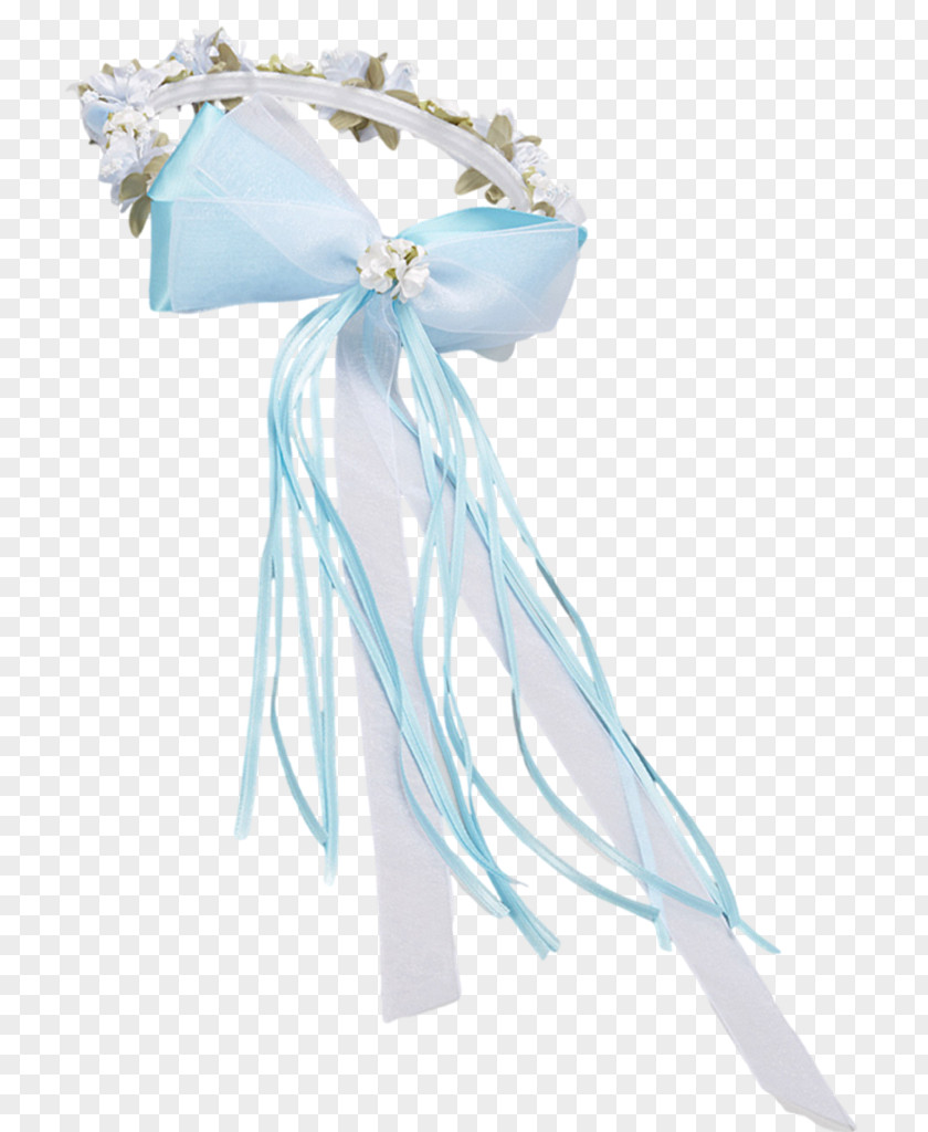 Blue Wreath Satin Silk Headgear Artificial Flower PNG