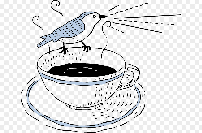 Design Coffee Cup Beak Drawing Line Art Clip PNG