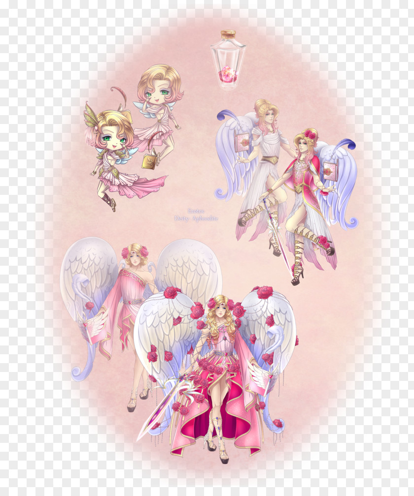 Erotes Figurine Pink M Character Fiction PNG
