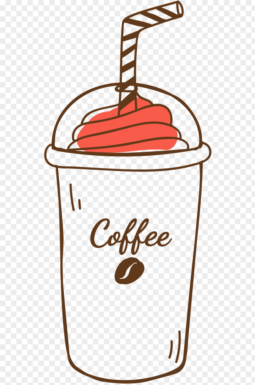 Cafe Vector Graphics Iced Coffee Illustration PNG