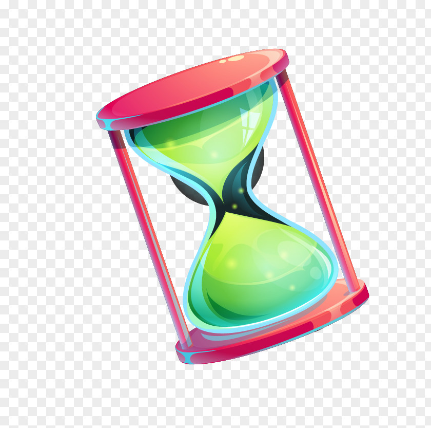 Drawing Cartoon Hourglass Watercolor Painting PNG