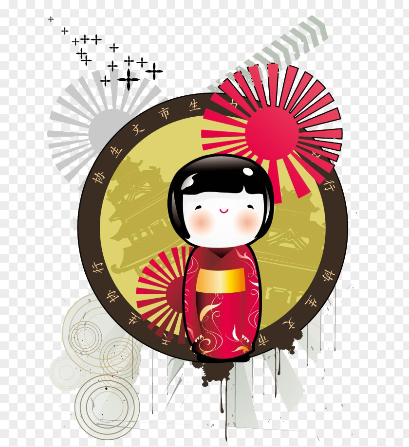 Japanese Geisha Japan Cartoon Poster PNG