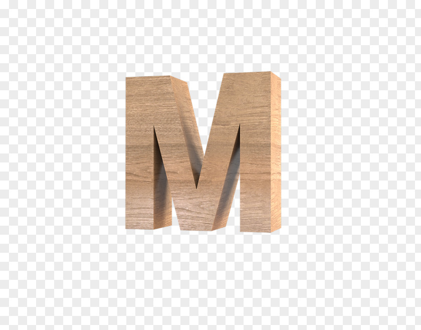 Wood M Letter Cattle PNG