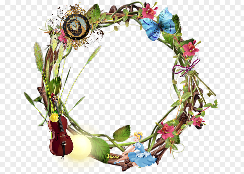 ER Floral Design Wreath PNG