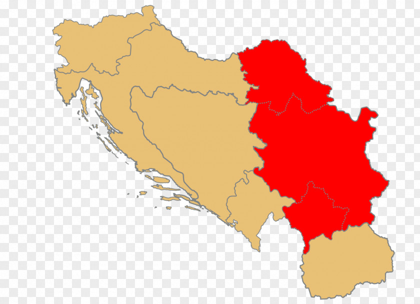 Serbia Map Yugoslav Wars Croatian War Of Independence Breakup Yugoslavia Second World PNG