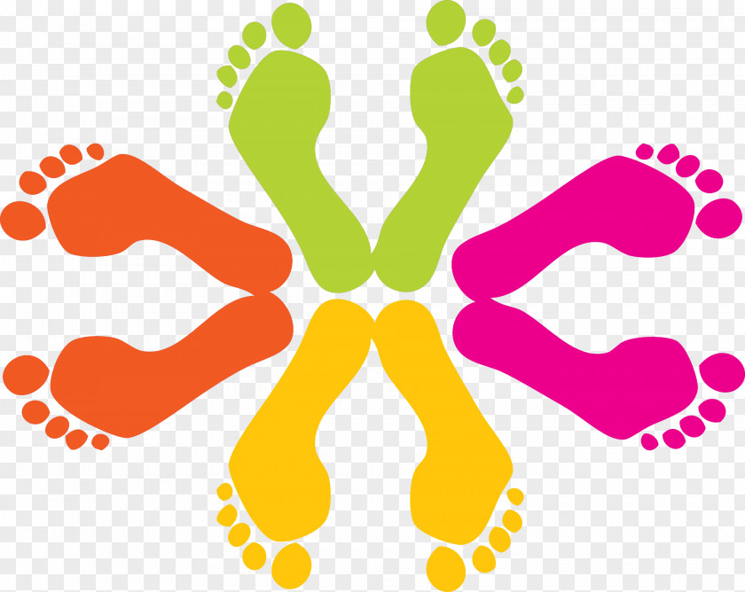 Color Circle Footprints Footprint Walking Clip Art PNG