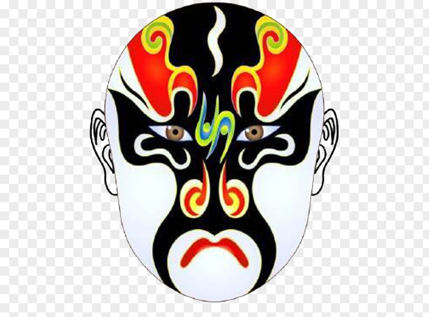Creative Painted Face Tattoo Peking Opera Body Painting Clip Art PNG