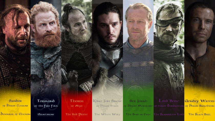 Game Of Thrones Gendry Sandor Clegane Thoros Jorah Mormont Jon Snow PNG