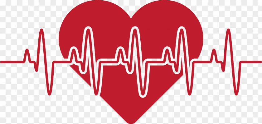 Heart Of Love Red Broken Line Rate Pulse PNG