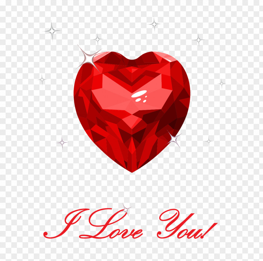 Diamond Love Vector Heart Euclidean Shape PNG