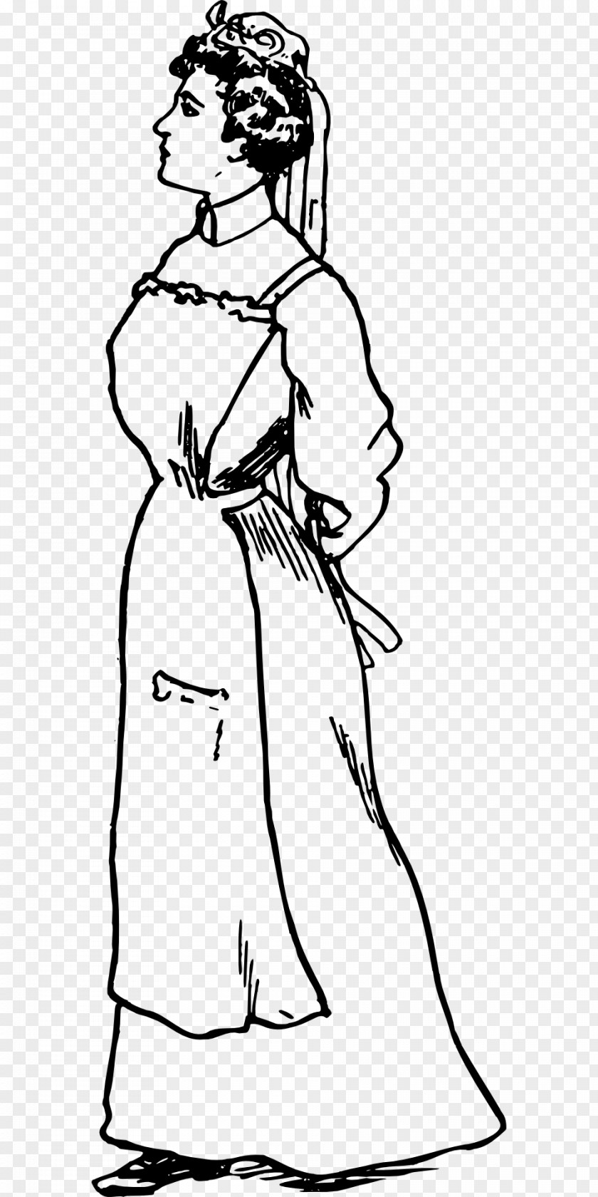 Gown Line Art Clip PNG