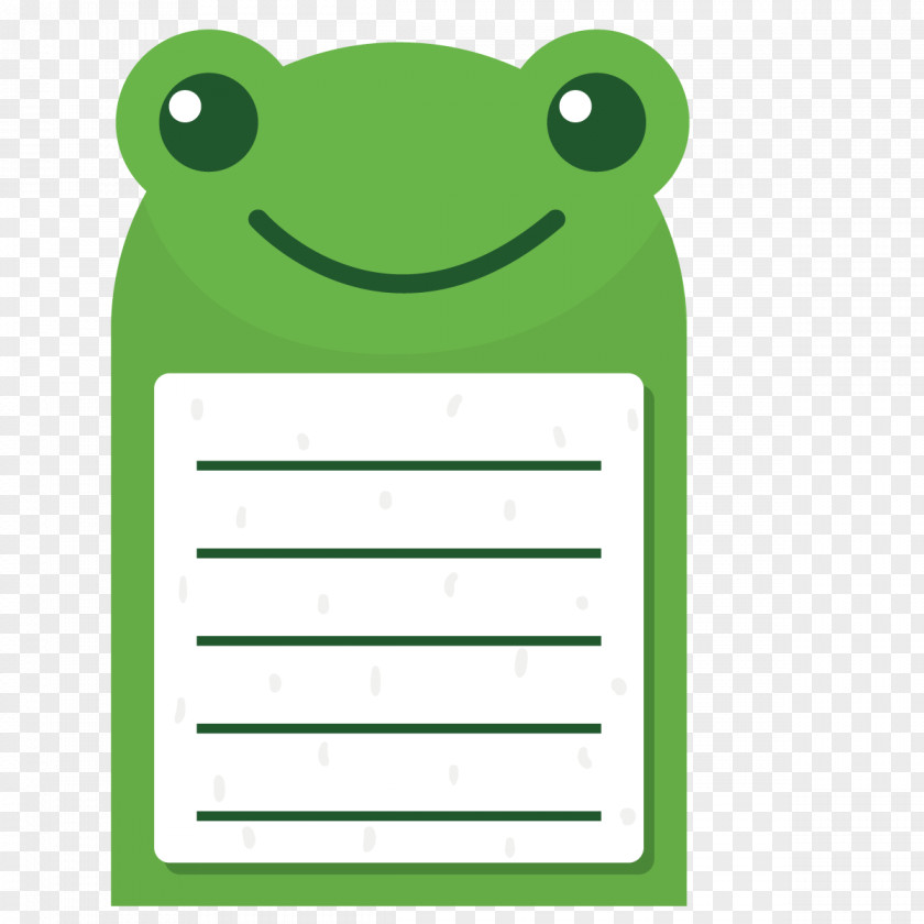 Vector Frog Stickers Post-it Note Sticker Clip Art PNG