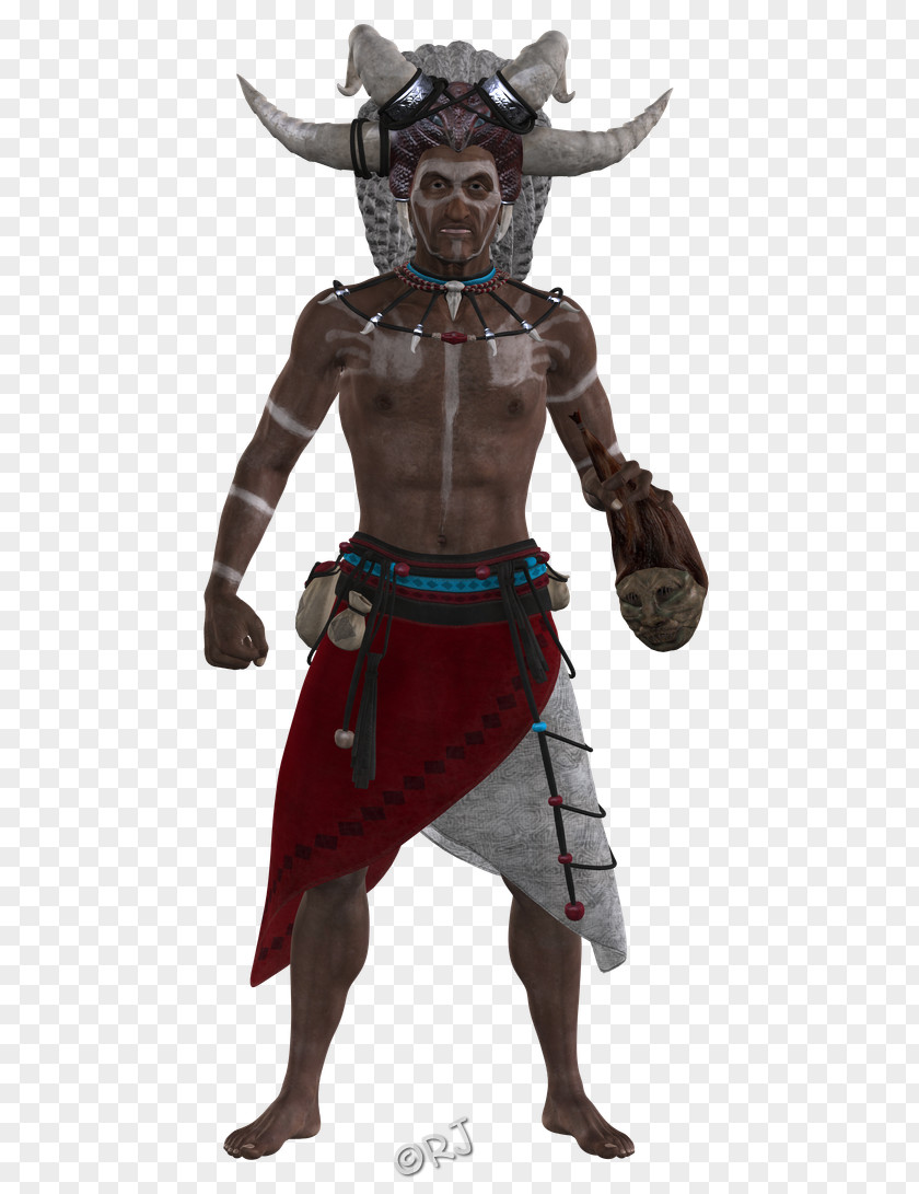 Witch Doctor Costume Character PNG