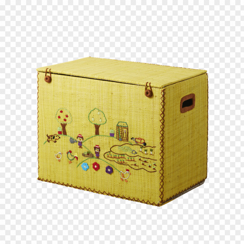 Box Yellow Basket Toy Rice PNG