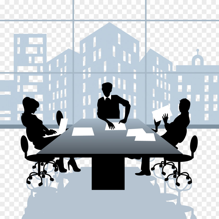 Business Meeting Silhouette Image Download PNG