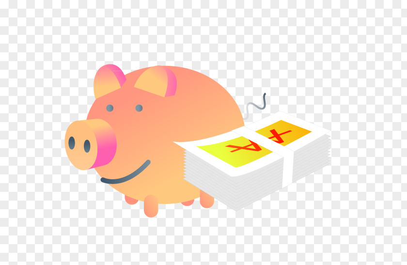 Cartoon Finance Piggy Bank Cash Money PNG