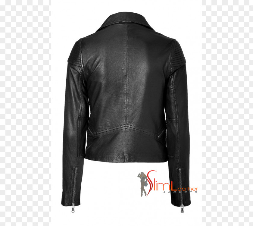 Jacket Back Leather Material Black M PNG
