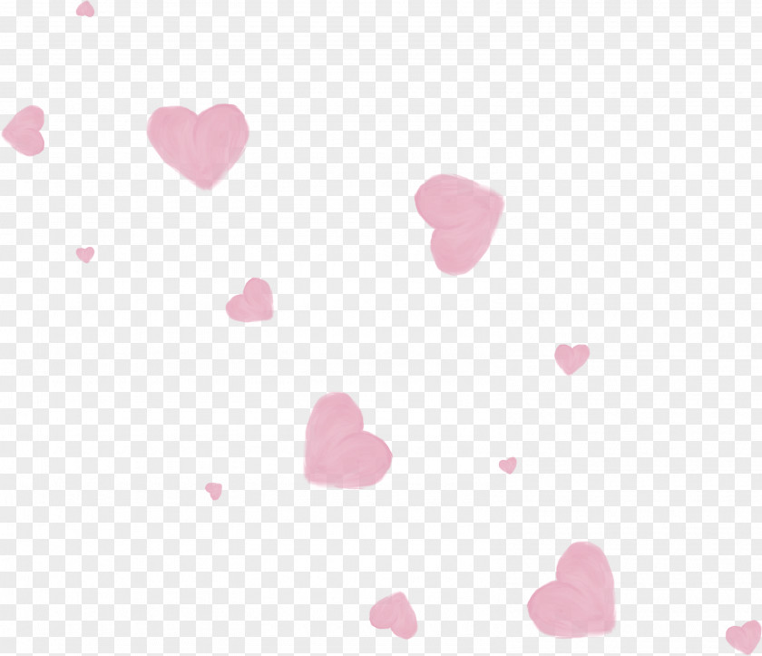 Pink Heart Textile Petal Pattern PNG