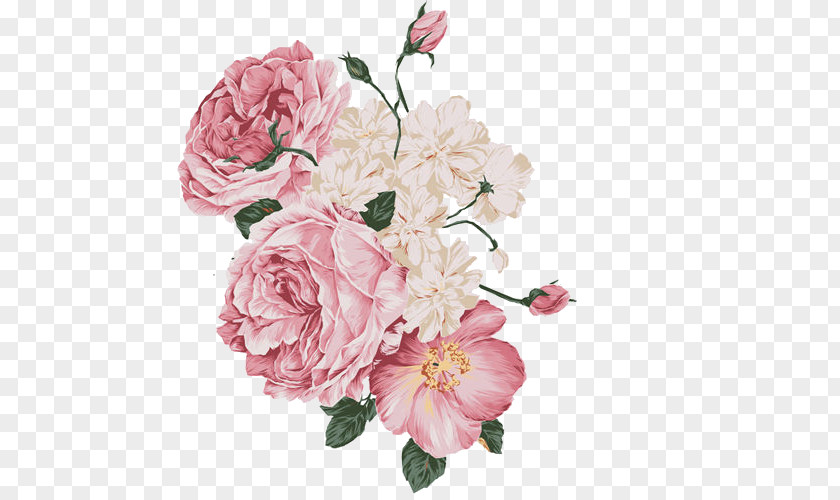 Rose Flower Floral Design Pink Decoupage PNG