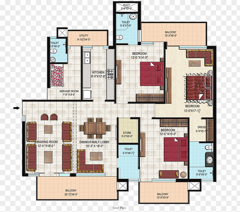 Apartment Gillco Park Hills Parkhills Mohali Floor Plan PROP NAVIGATORS PNG