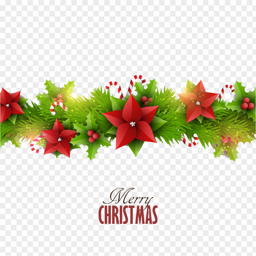 Christmas Decorative Arts English Word Free Pictures Tree Garland PNG