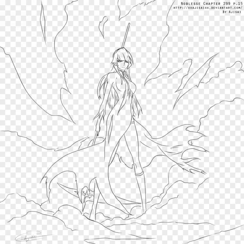 Fairy Line Art Drawing Sketch PNG