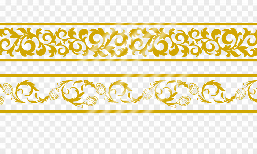 Gold Lace Border Pattern Material Decorative Arts Stencil Ornament Sticker PNG