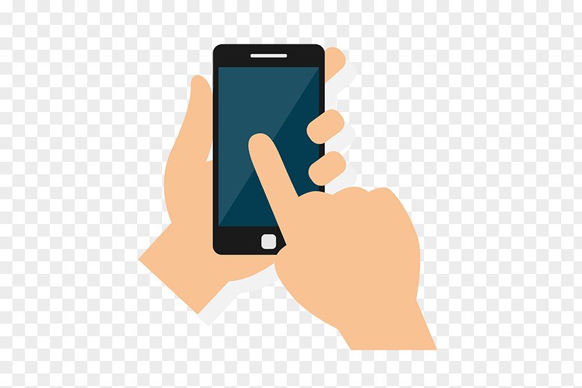 Smartphone Thumb Communication PNG