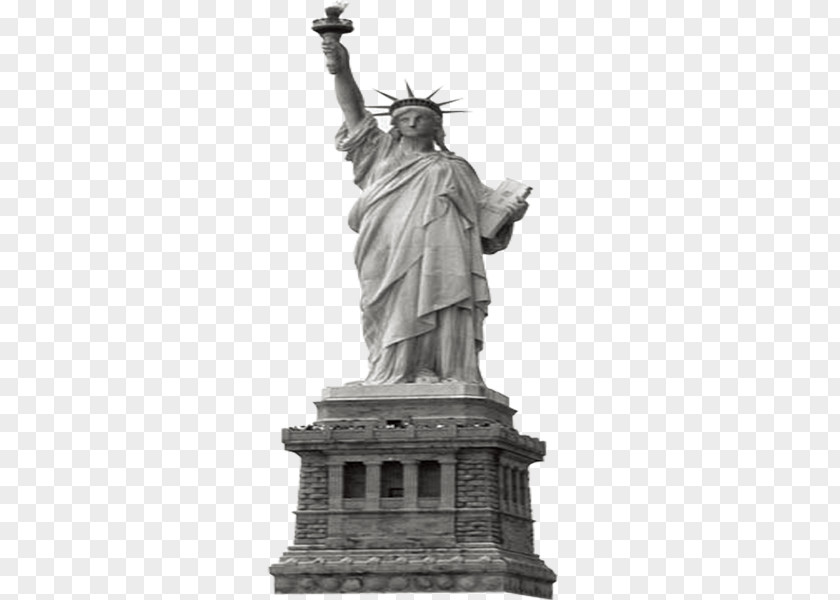 Statue Of Liberty Eiffel Tower New York Harbor Wallpaper PNG