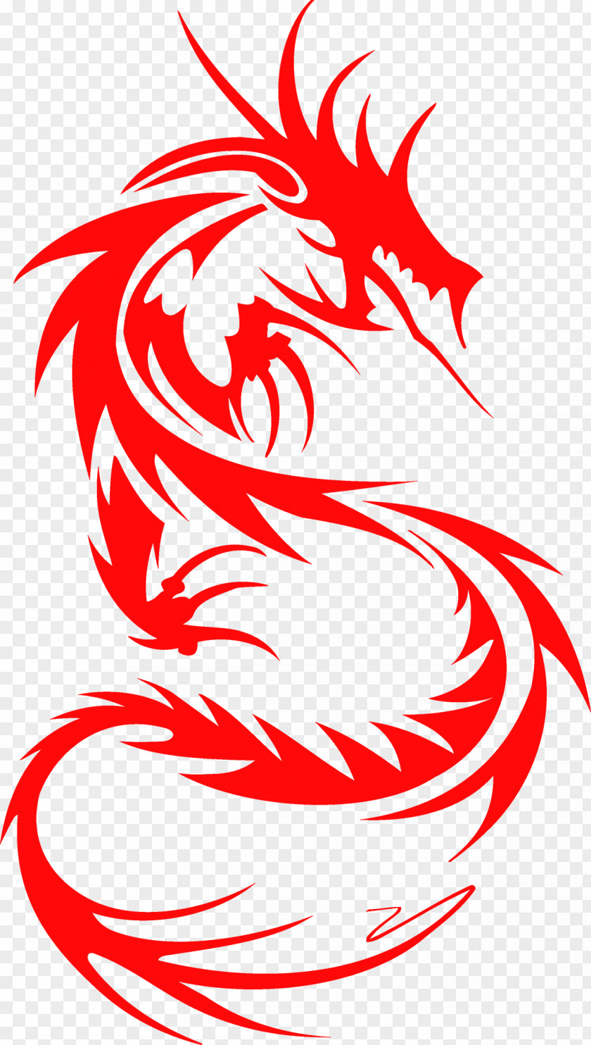 Chinese Paper-cut Dragon Sleeve Tattoo Cover-up PNG