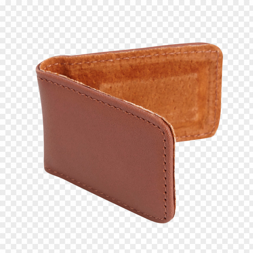 Genuine Leather Money Clip Wallet Paper PNG