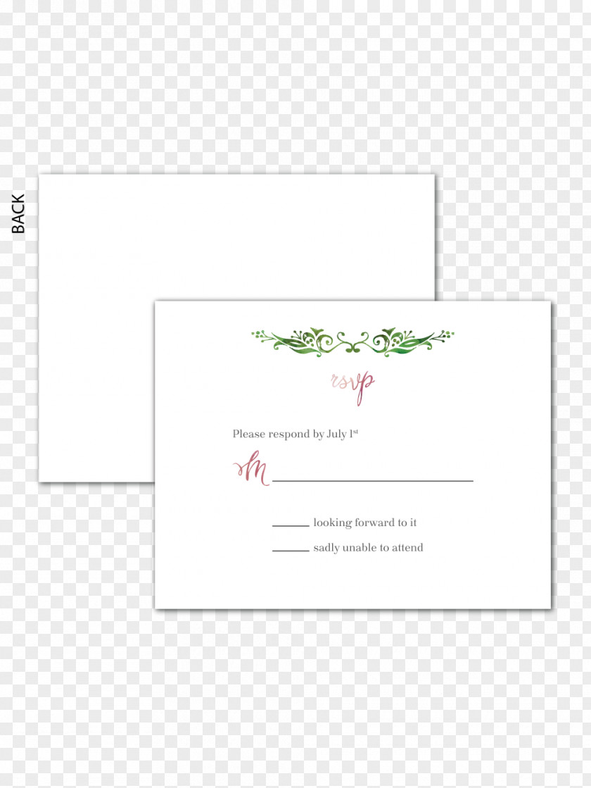 Green Wedding Invitation Line Font PNG