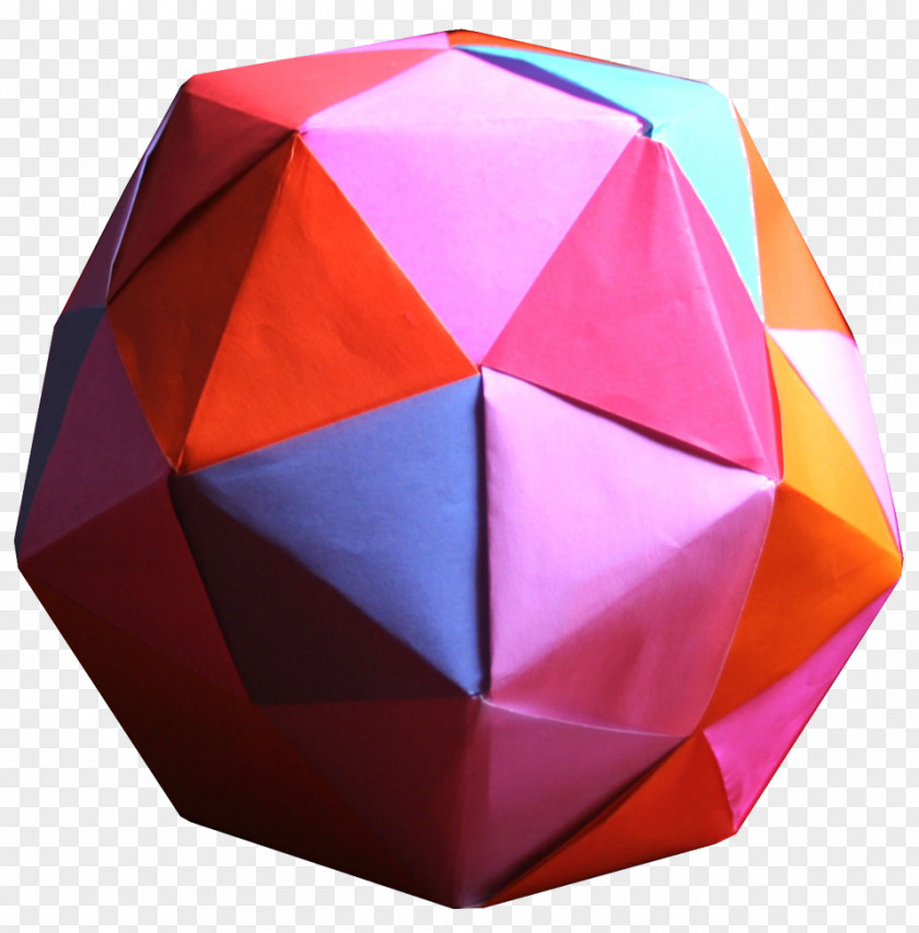Origami Dodecahedron Modular Octahedron Kusudama PNG