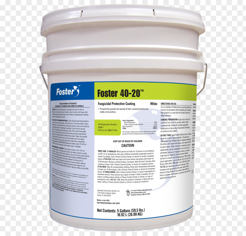 Foster 40-20 Fungicidal Protective Coating Fungicide Nikro 861708 40-25 Full Defense Adhesive PNG