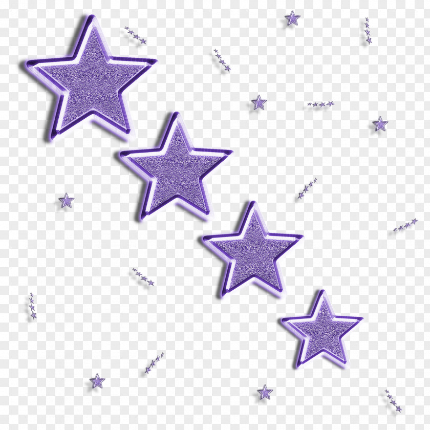Purple Star Silver Clip Art PNG