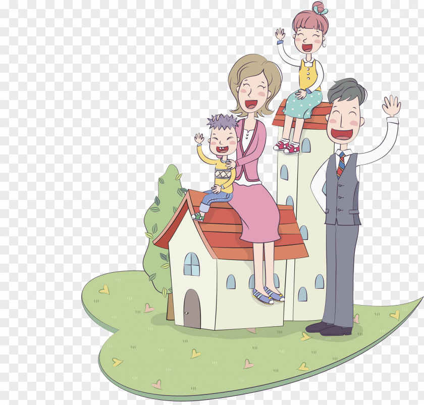 A Smiling Family Photography Illustration PNG