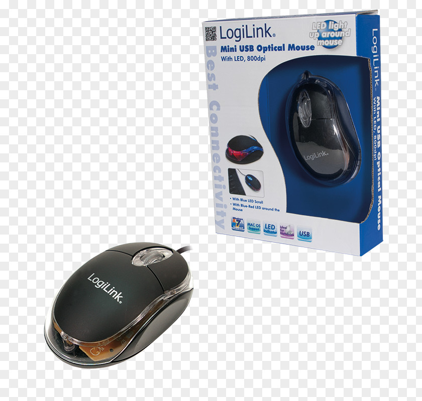 Computer Mouse Laptop Keyboard Optical 2direct LogiLink Mini With LED PNG