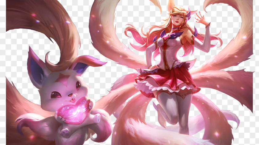 Nine Tailed Fox Ahri League Of Legends Nine-tailed Video Game PNG