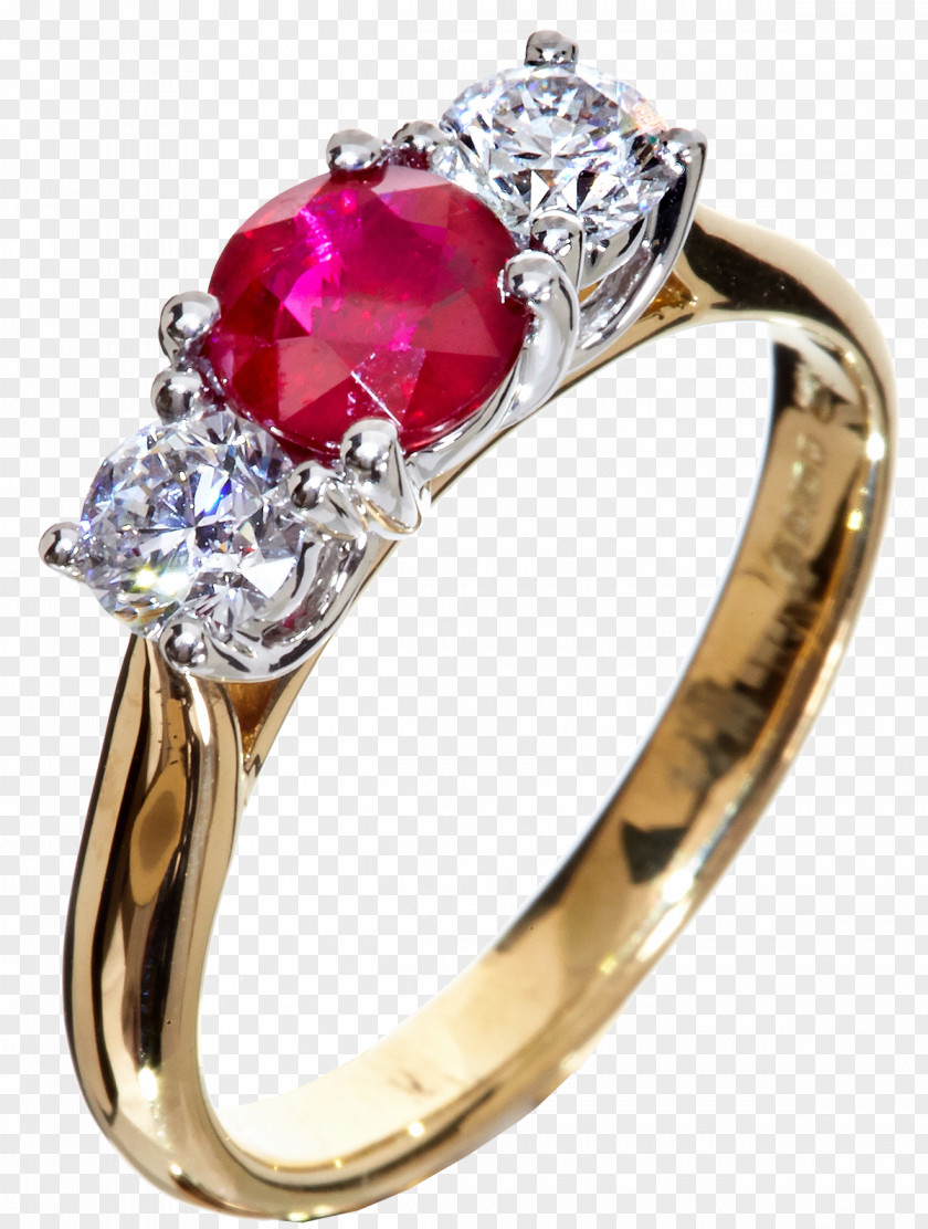 Ruby Art House Gallery Gold Diamond Wedding Ring PNG