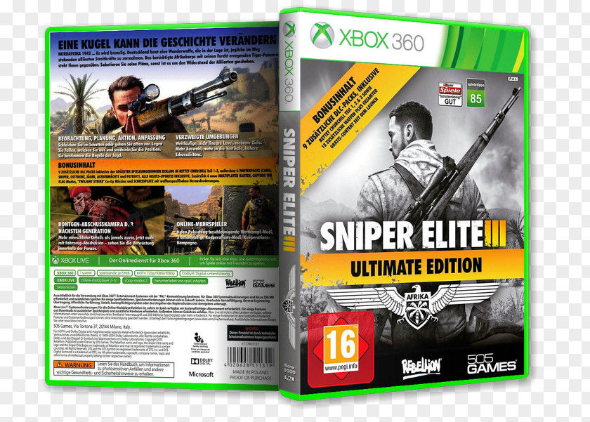 Sniper Elite Xbox 360 III 4 Ultimate Marvel Vs. Capcom 3 PNG