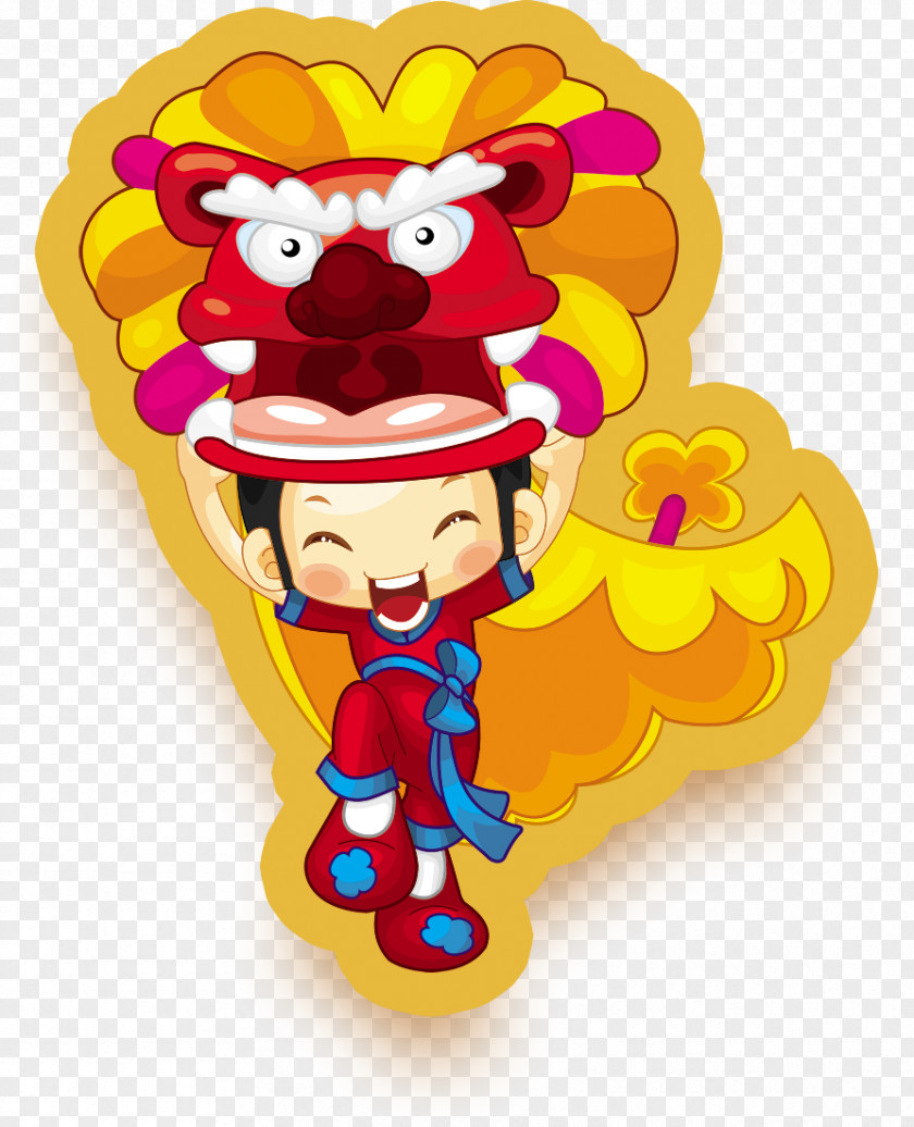 Taurus Cartoon Doll Lion Dance PNG